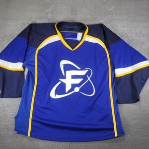 Kobe Sportswear Mens K3G Hockey Jersey Blue Yellow Hernandez 18 Size Medium
